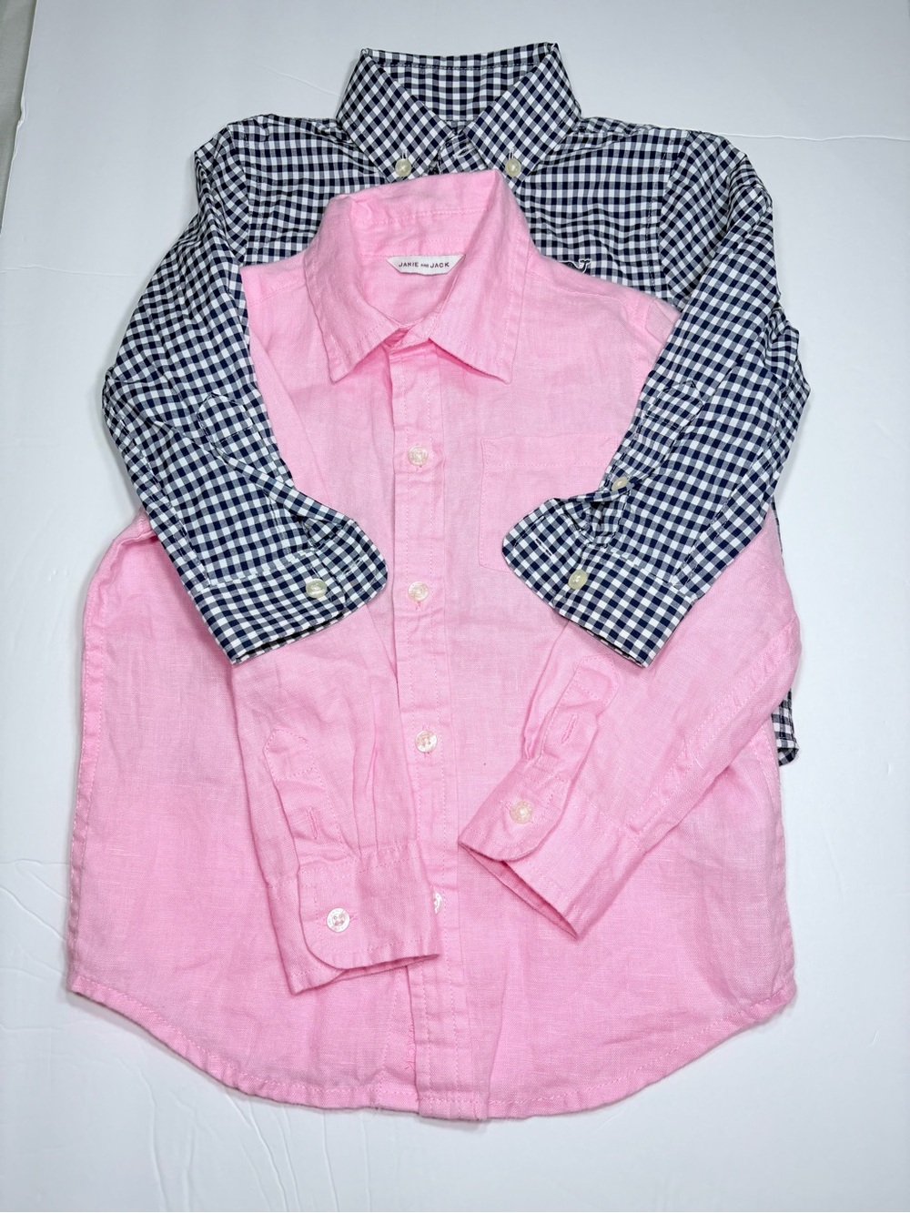 Set of 2 Boys Botton Down Shirts Janie and Jack Vineyard Vines Size 2T